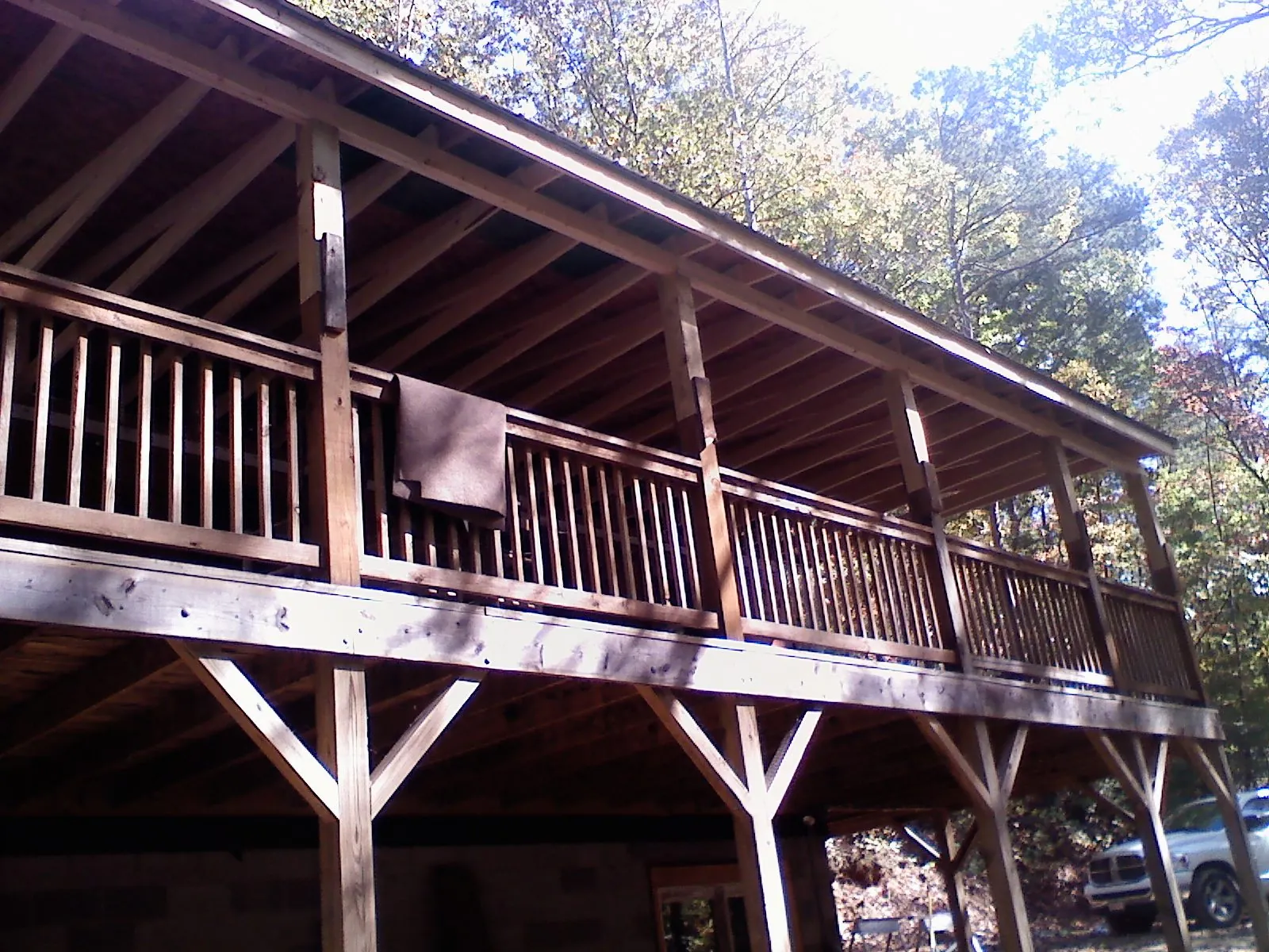Timber framing under a new elevated porch and deck — Roof Leak Repair in Port Angeles by Roofing Brothers